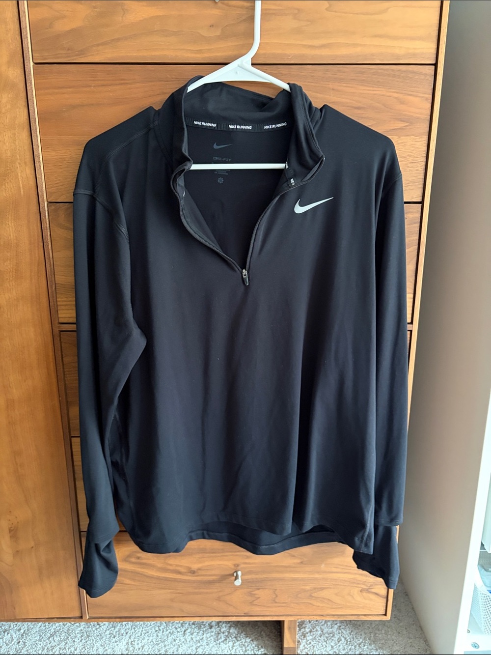 Nike Black Long-Sleeve Quarter-Zip Performance Pullover